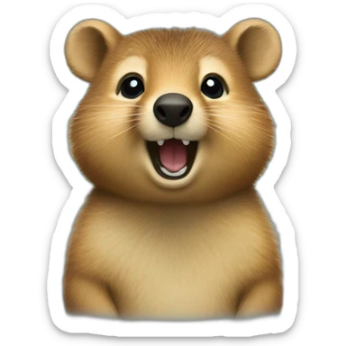 a-happy-quokka-which-is-wearing-green-sleeveless sticker