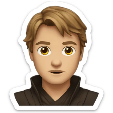 anakin skywalker sith eyes, hood (waist up, front facing) sticker