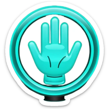 A THANK YOU SIGN IN NEON TEAL GREEN... AS IF ITS A REAL NEON SIGN sticker