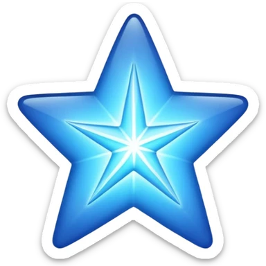 make a blue star sticker