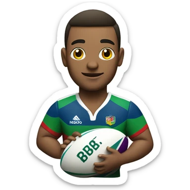 Rugby player in a harlequin jersey sticker