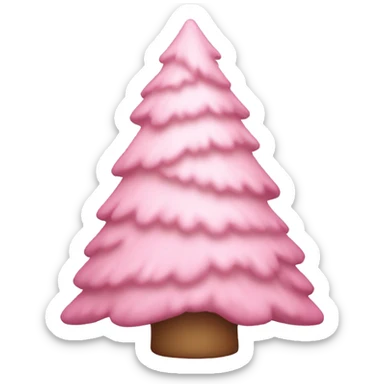 pastel pink christmas tree sticker