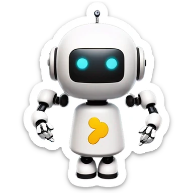 new reaction robot with plus sign sticker