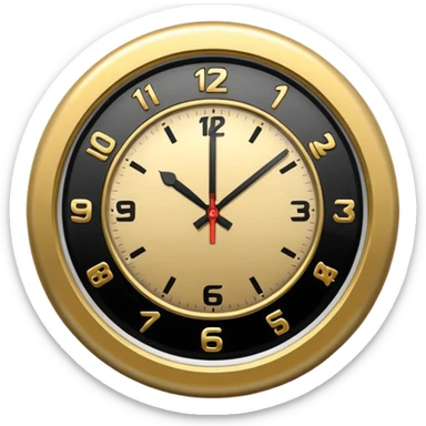 A clock emoji is drawn without any details that would suggest it's a clock. sticker