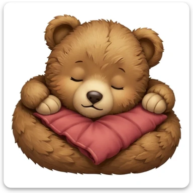 Cute teddy bear sleeping sticker