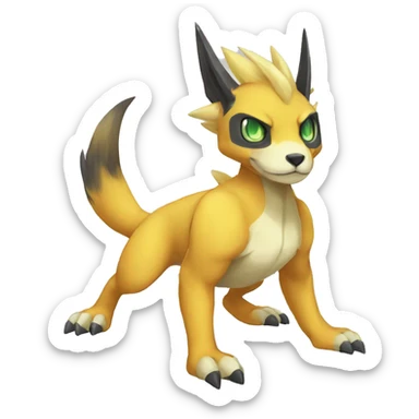 cute cool edgy Digimon-Fakemon-animal full body sticker