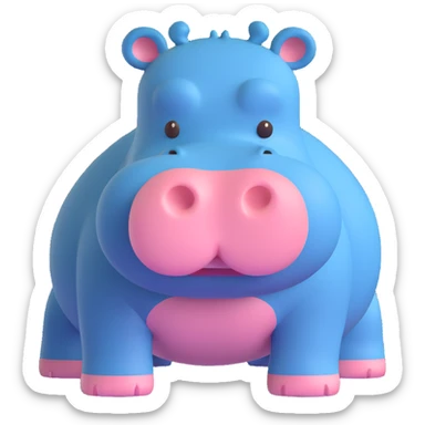 Hippo sticker