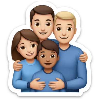 abrazar a mi papa mama he hijo sticker