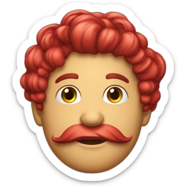 Un gars aux cheveux rouge qui fume sticker