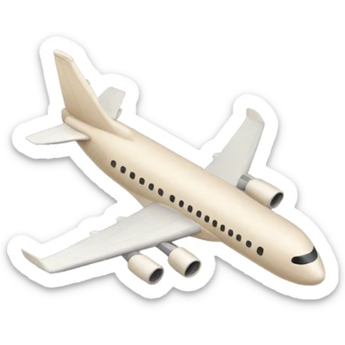 beige airplane sticker