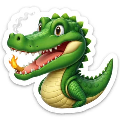 Un alligator habillé en smoking faisant un sourire sticker