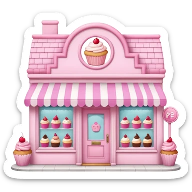 pink bakery store sticker