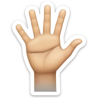 Create an emoji that shows a hand making the gesture of the letter "L" with the fingers, where the thumb and index finger form the "L" shape, while the other three fingers are folded into the palm sticker
