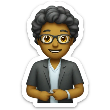 tteacher teaching on blackboard sticker