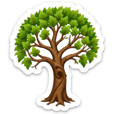 Tree with a question mark shape  sticker