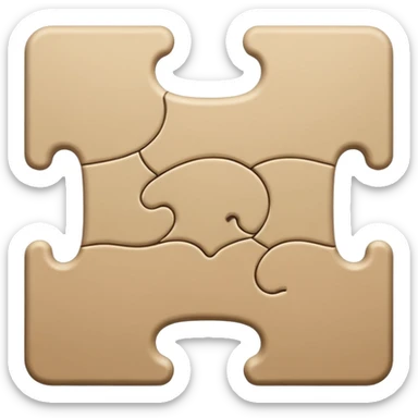 Beige One piece of the puzzle aesthetic  sticker