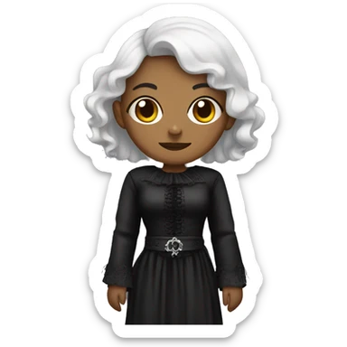 feminist with gothic clothing style sticker