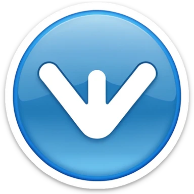 Blue tick mark carcle sticker