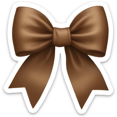 Brown bow  sticker