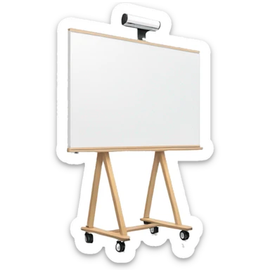 whiteboard on stand with wheels sticker