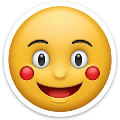 actúa como un experto creando un emoji redondo de emociones sonriente con el pulgar arriba con símbolo del S.R.I. con colores fondo blanco, letra azul, y pulgar rojo. sticker