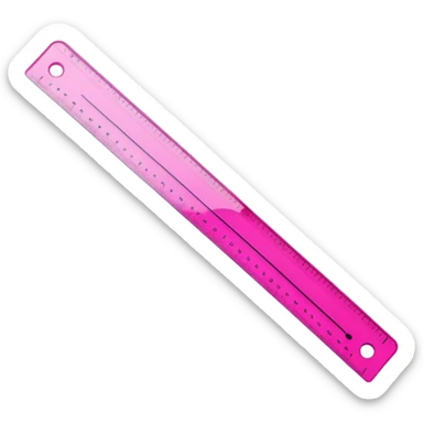 mac os icon, ruler, measures, bright pink sticker