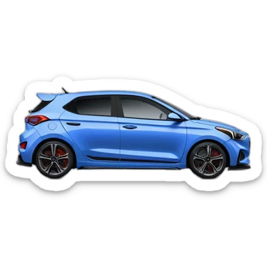 Hyundai I 20 N blue performance sticker
