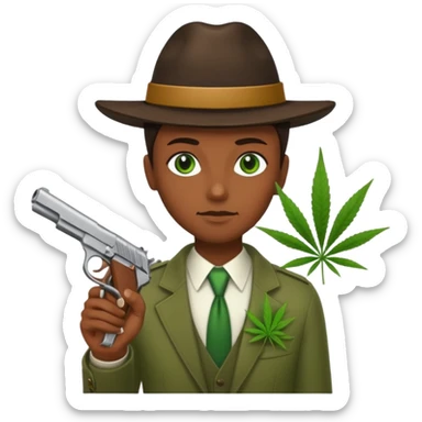 weed n guns sticker