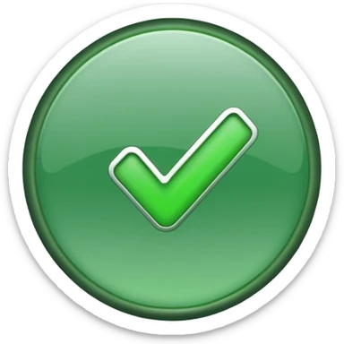 Green tick mark no background sticker