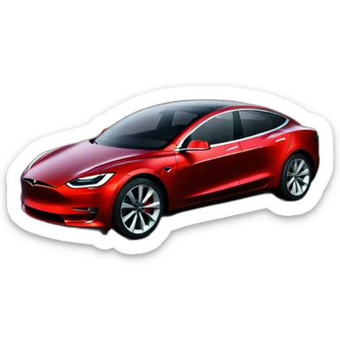 Red-tesla-model-y sticker