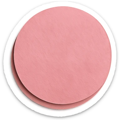paper craft style pink circle with cut paper look sticker