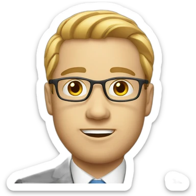 white financial analyst sticker