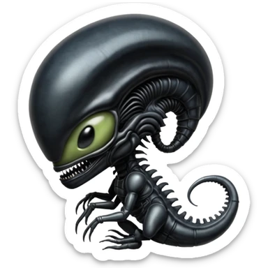 baby xenomorph from movie alien sticker