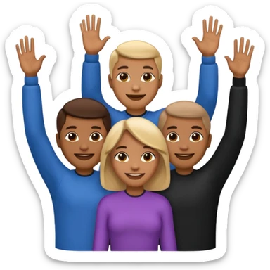 Foursome mmff emoji of black people enony sticker