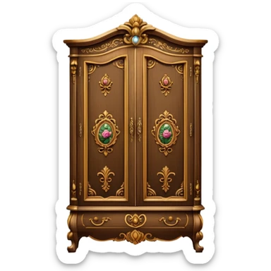 the lady who was turned into a wardrobe by magic, a character from the fairy tale Beauty and the Beast sticker