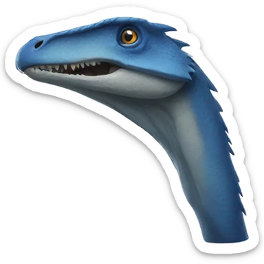 blue Velociraptor claw sticker