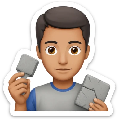 Un portugais avec du ciment dans les mains  sticker