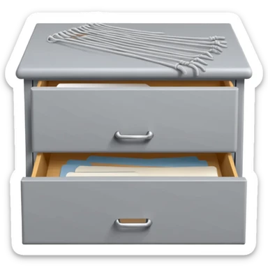 webs on an open drawer sticker