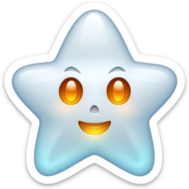 ghost star white sticker