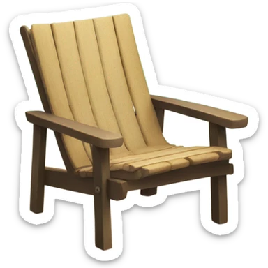 Chair on tropical beach  sticker