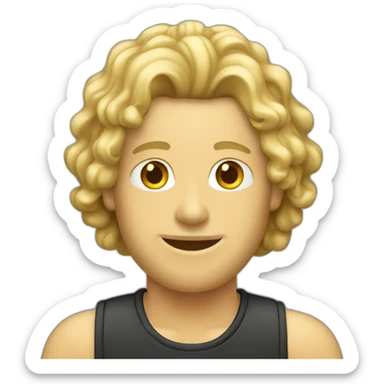 Long-curly-blondehair-male-tuba-player sticker