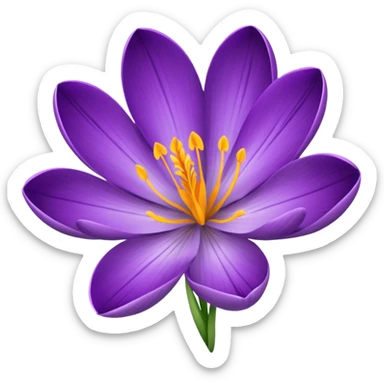 crocus flower sticker