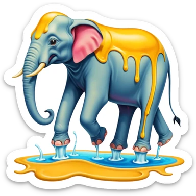 spam land surreal - surreal Salvador Dali – The Elephants sticker