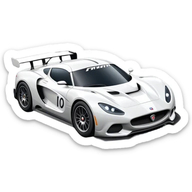 An icon representing a racing game interface, inspired by Grand Turismo. The design features a sleek, high-performance car speeding through a dynamic track, with speedometers and lap indicators visible. The road twists and turns, emphasizing the thrill of competitive racing. Transparent background. sticker