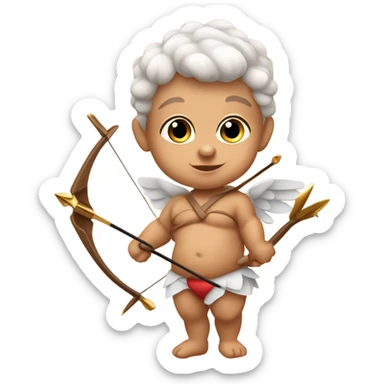 Baby Cupid with bow and arrow of love  sticker