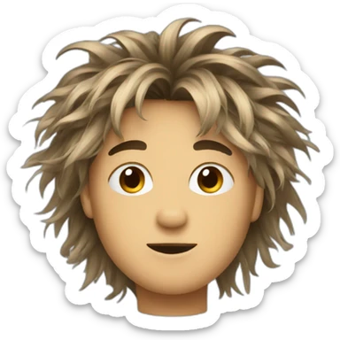 Messy hair voy sticker