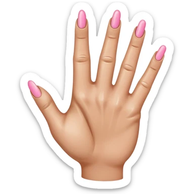 Emoji Hand with Ring finger folded down. The pointer and middle finger should look wet  and pinky finger look muddy.  sticker