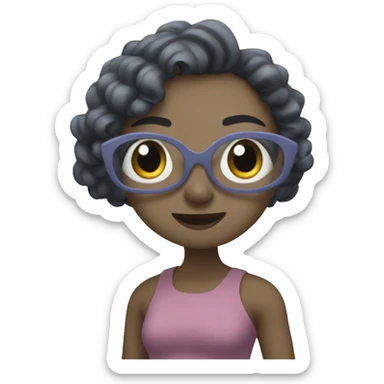 Margie by the ocean  sticker