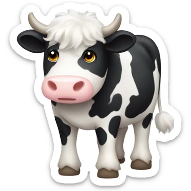 Fluffy cow  sticker