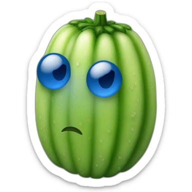 Pepino azul sticker